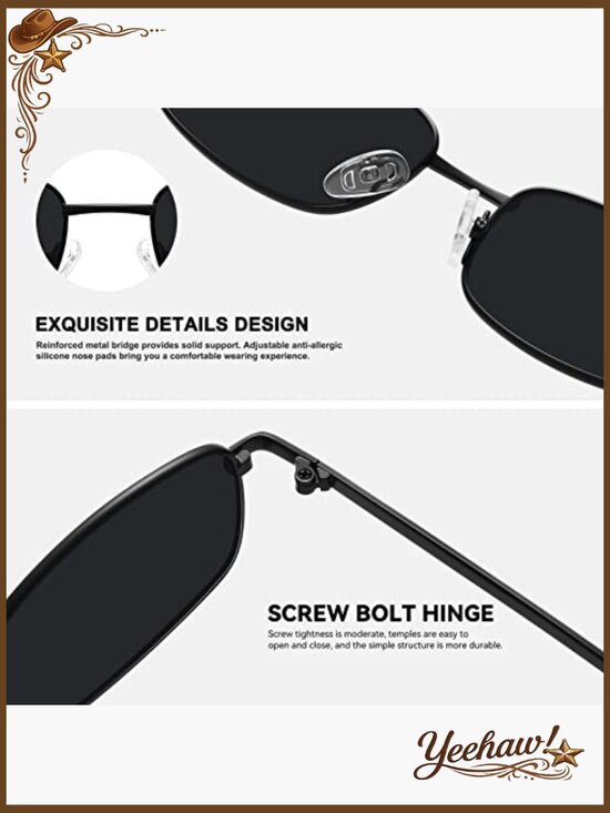 Retro Small Square Frame UV400 Protection Shield Sunglasses main image 2